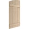 Ekena Millwork Sandblasted 4 Board Joined Board-n-Batten w/Elliptical Top Faux Wood Shutters, 22W x 36H, PR SHUBJL22X36SDPR - alternate 4